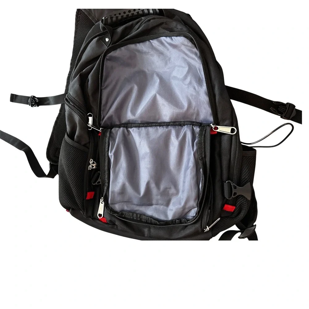 Star Cloud Black Red Multi Compartment Laptop Backpack School Travel Bag‎